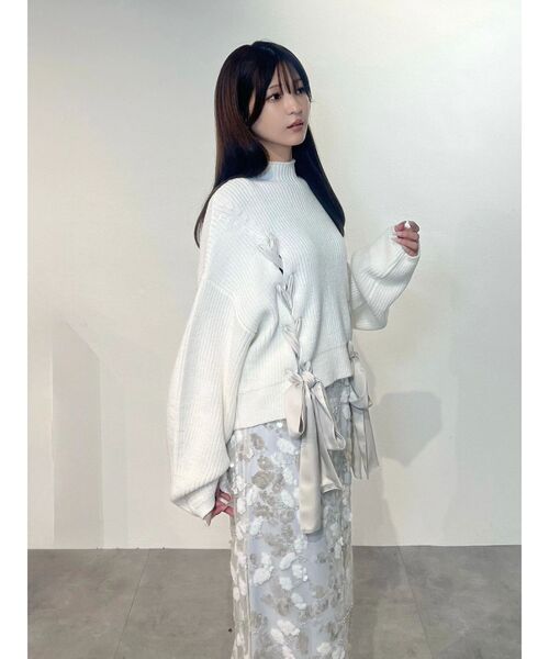 MERCURYDUO(マーキュリーデュオ)の「3Dエンブロイダリータイトスカート(スカート・レディース・ブルー/ピンク・MEDIUM/SMALL)」の15枚目の写真