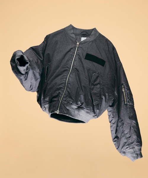 B'2nd(ビーセカンド)の「ANOTHER ROOM(アナザールーム) ASUTEX C.NYLON MA-1(MA-1・メンズ・カーキ/ブラック・M/L)」の3枚目の写真