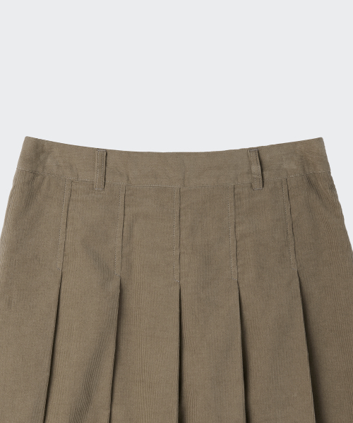 MUSINSA STANDARD WOMAN（ムシンサスタンダードウーマン）の「ウィメンズ16Wコーデュロイプリーツニーレングススカート[ベージュ]（スカート・レディース・その他・LARGE/MEDIUM/SMALL/X-SMALL）」の4枚目の写真