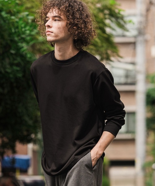 CAMBIO（カンビオ）の「mlt5898-ポンチロンT(BP-BFA0157)（Tシャツ/カットソー・メンズ・グレー/ネイビー/ホワイト/ブラック・L/M/S）」の2枚目の写真