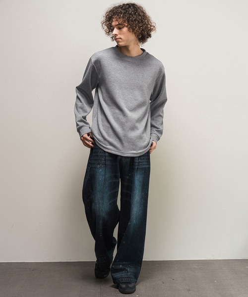CAMBIO（カンビオ）の「mlt5898-ポンチロンT(BP-BFA0157)（Tシャツ/カットソー・メンズ・グレー/ネイビー/ホワイト/ブラック・L/M/S）」の14枚目の写真