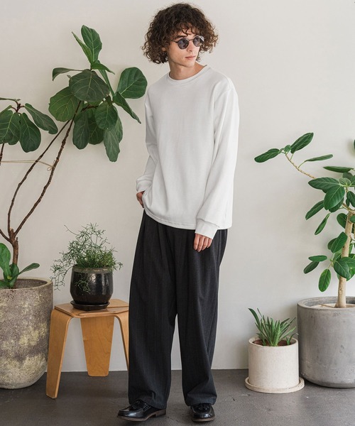 CAMBIO（カンビオ）の「mlt5898-ポンチロンT(BP-BFA0157)（Tシャツ/カットソー・メンズ・グレー/ネイビー/ホワイト/ブラック・L/M/S）」の18枚目の写真