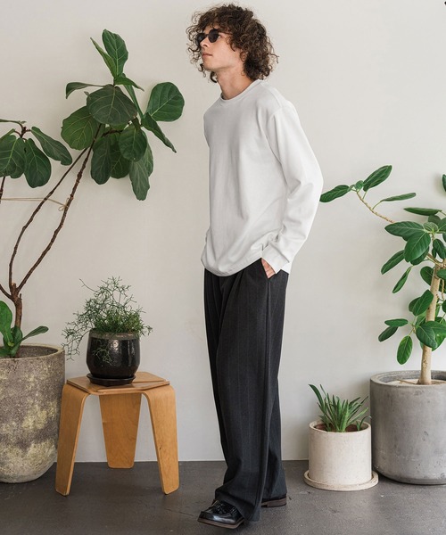 CAMBIO（カンビオ）の「mlt5898-ポンチロンT(BP-BFA0157)（Tシャツ/カットソー・メンズ・グレー/ネイビー/ホワイト/ブラック・L/M/S）」の19枚目の写真