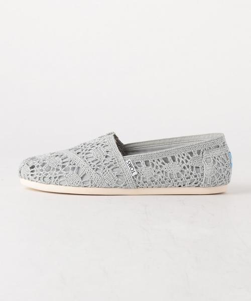 TOMS(トムス)の「トムス/OC TOMS フラワーレース スリッポン(スリッポン・レディース・オフホワイト/ブラック/シルバー・8/6/7)」の8枚目の写真