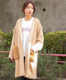 Another Edition | 【WEB店舗限定】シャギーノーカラーコート/ aeBFC SHAGGY NO/COL CT(チェスターコート)