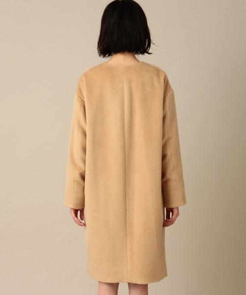 Another Edition（アナザーエディション）の「【WEB店舗限定】シャギーノーカラーコート/ aeBFC SHAGGY NO/COL CT◆（チェスターコート・レディース・オフホワイト/ブラック/ベージュ・SMALL/MEDIUM）」の5枚目の写真