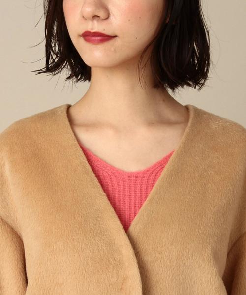 Another Edition（アナザーエディション）の「【WEB店舗限定】シャギーノーカラーコート/ aeBFC SHAGGY NO/COL CT◆（チェスターコート・レディース・オフホワイト/ブラック/ベージュ・SMALL/MEDIUM）」の19枚目の写真