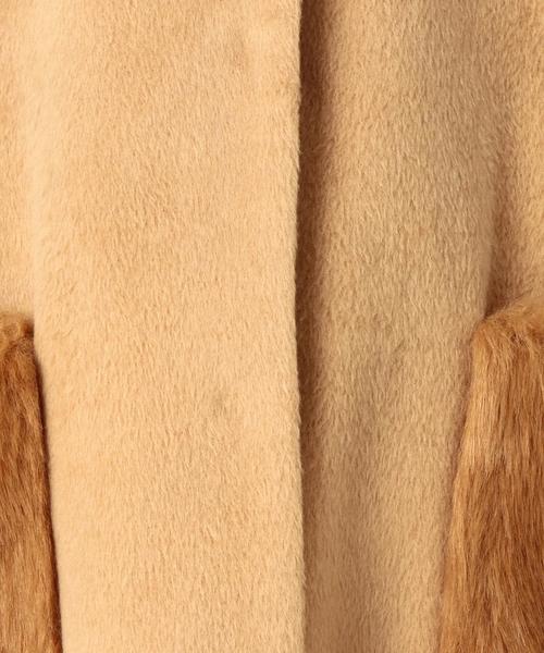 Another Edition（アナザーエディション）の「【WEB店舗限定】シャギーノーカラーコート/ aeBFC SHAGGY NO/COL CT◆（チェスターコート・レディース・オフホワイト/ブラック/ベージュ・SMALL/MEDIUM）」の20枚目の写真