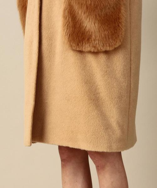 Another Edition（アナザーエディション）の「【WEB店舗限定】シャギーノーカラーコート/ aeBFC SHAGGY NO/COL CT◆（チェスターコート・レディース・オフホワイト/ブラック/ベージュ・SMALL/MEDIUM）」の12枚目の写真