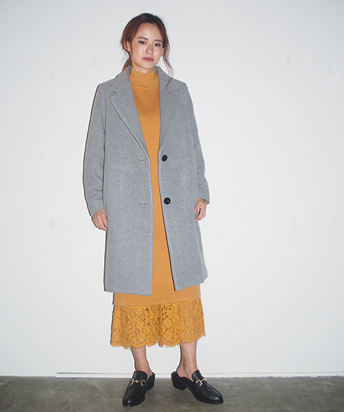 MURUA（ムルーア）の「ハーフ切替チェスターコート（チェスターコート  