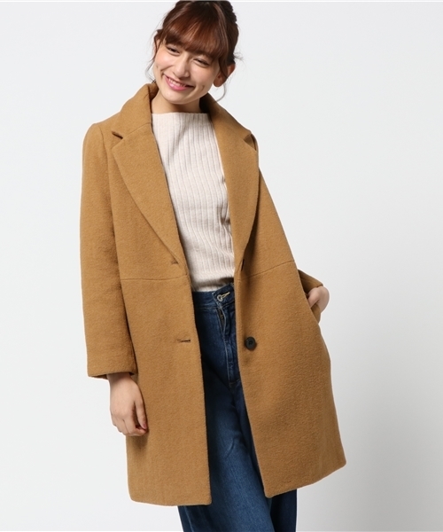 MURUA（ムルーア）の「ハーフ切替チェスターコート（チェスターコート  