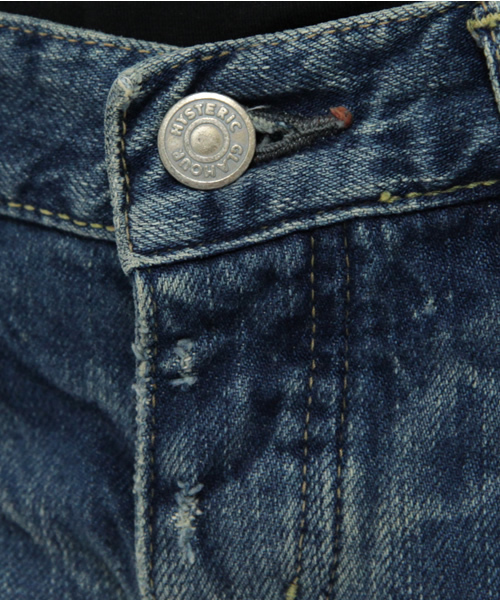 HYSTERIC GLAMOUR（ヒステリックグラマー）の「NOBU REMAKE加工デニム7分丈スリムPT*（デニムパンツ・レディース・インディゴブルー/ライトインディゴブルー・XX-SMALL/X-SMALL/SMALL/MEDIUM）」の8枚目の写真