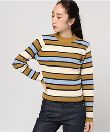 RAY CASSIN | マルチボーダープチハイプルオーバー(ニット/セーター)