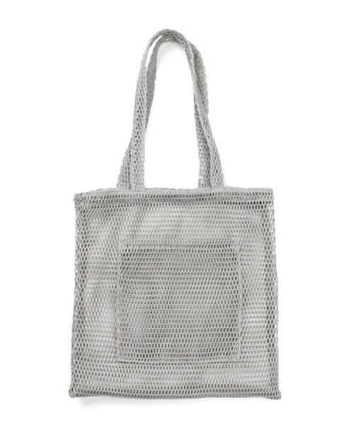 WEGO（ウィゴー）の「WEGO/メッシュトートバッグ（トートバッグ・レディース・グレー/ホワイト/サックスブルー/ブラック・FREE）」の4枚目の写真