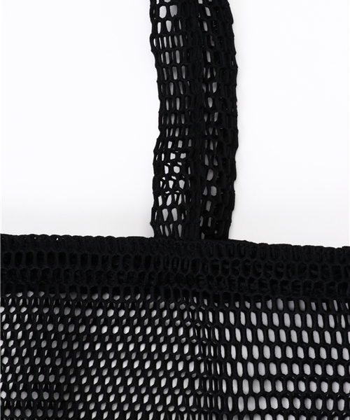 WEGO（ウィゴー）の「WEGO/メッシュトートバッグ（トートバッグ・レディース・グレー/ホワイト/サックスブルー/ブラック・FREE）」の6枚目の写真