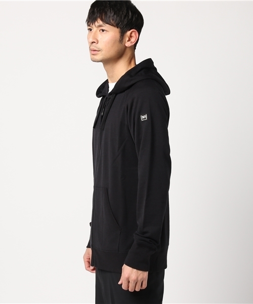 SN super.natural(スーパーナチュラル)の「SN super.natural: 『ESSENTIAL HOODY』ジップ パーカー(パーカー・メンズ・ブラック/ネイビー・LARGE/SMALL/MEDIUM)」の3枚目の写真