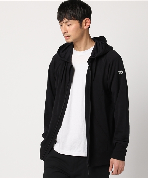 SN super.natural(スーパーナチュラル)の「SN super.natural: 『ESSENTIAL HOODY』ジップ パーカー(パーカー・メンズ・ブラック/ネイビー・LARGE/SMALL/MEDIUM)」の5枚目の写真