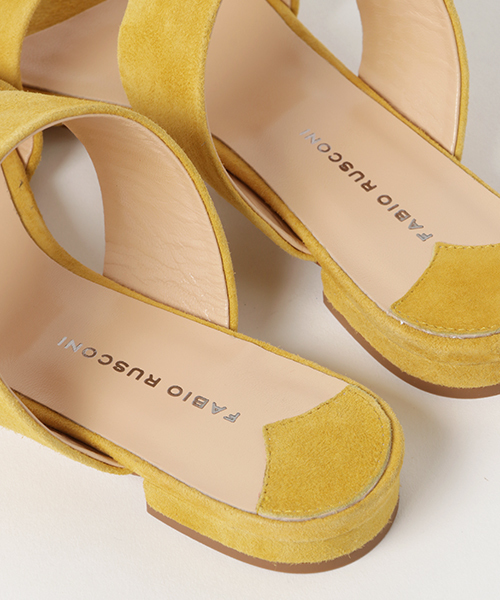 FABIO RUSCONI（ファビオルスコーニ）の「【FABIO RUSCONI(ファビオルスコーニ)】スエードベルトサンダル（サンダル・レディース・イエロー・36/37）」の7枚目の写真