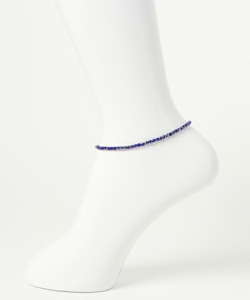 DOUBLE STEAL（ダブルスティール）の「Czech Beads アンクレット（アンクレット・メンズ・ブラック/ゴールド/ブルー/シルバー・フリー）」の3枚目の写真