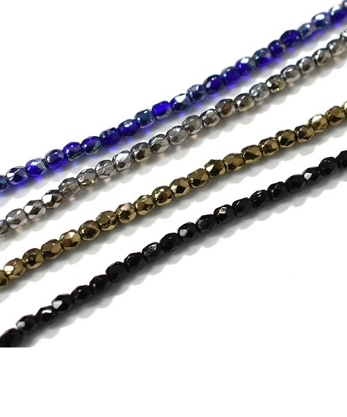 DOUBLE STEAL（ダブルスティール）の「Czech Beads アンクレット（アンクレット・メンズ・ブラック/ゴールド/ブルー/シルバー・フリー）」の9枚目の写真