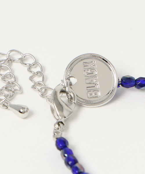 DOUBLE STEAL（ダブルスティール）の「Czech Beads アンクレット（アンクレット・メンズ・ブラック/ゴールド/ブルー/シルバー・フリー）」の6枚目の写真