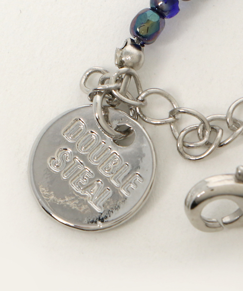 DOUBLE STEAL（ダブルスティール）の「Czech Beads アンクレット（アンクレット・メンズ・ブラック/ゴールド/ブルー/シルバー・フリー）」の7枚目の写真