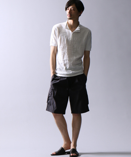 5351 POUR LES HOMMES（ゴーサンゴーイチプールオム）の「リップストップショートカーゴパンツ（カーゴパンツ・メンズ・ブラック/カーキ・46/44/48）」の6枚目の写真