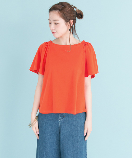 URBAN RESEARCH（アーバンリサーチ）の「2WAY袖フレアカットソー（Tシャツ/カットソー・レディース・ネイビー/オレンジ/ブラウン/オフホワイト・FREE）」の19枚目の写真