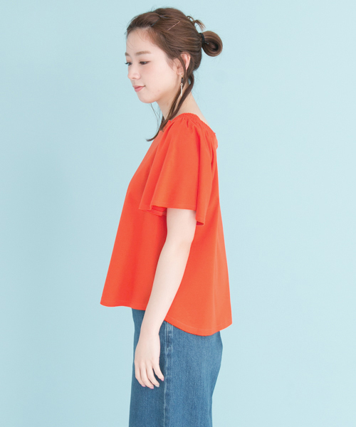 URBAN RESEARCH（アーバンリサーチ）の「2WAY袖フレアカットソー（Tシャツ/カットソー・レディース・ネイビー/オレンジ/ブラウン/オフホワイト・FREE）」の20枚目の写真