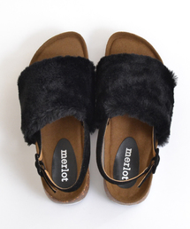 MERLOT | ファーバックベルトサンダル550-9489(サンダル)