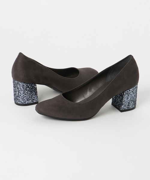 【セール】SK / 6614 / スクエアトゥグリッターパンプス（パンプス）｜ground green store（グラウンドグリーンストア） 4,655円