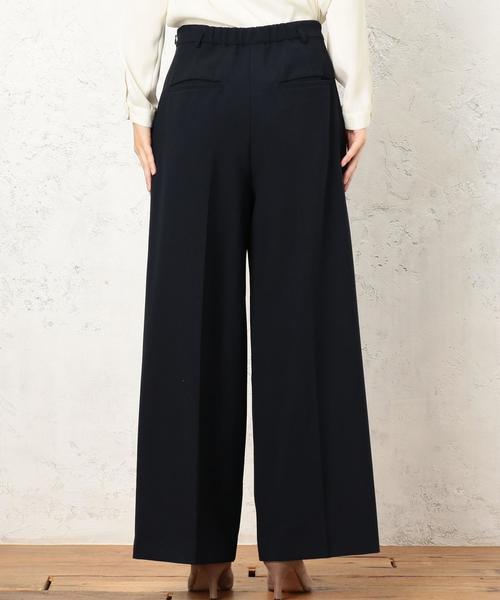 green label relaxing（グリーンレーベルリラクシング）の「[洗濯可能/ダブルクロス] CR ワイドパンツ ◆（その他パンツ・レディース・ネイビー/ライトグレー/ベージュ・36/38/40）」の4枚目の写真