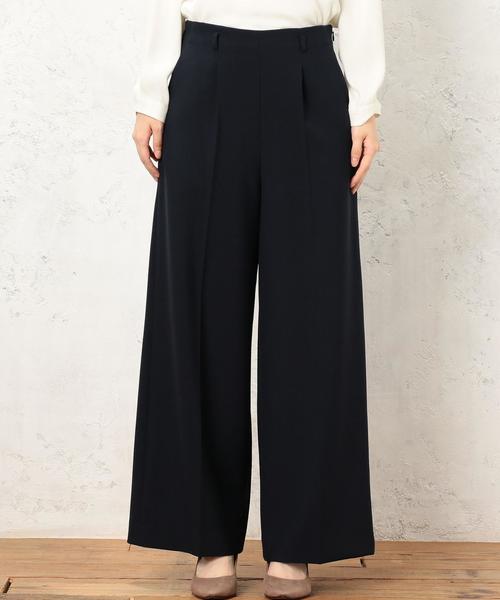 green label relaxing（グリーンレーベルリラクシング）の「[洗濯可能/ダブルクロス] CR ワイドパンツ ◆（その他パンツ・レディース・ネイビー/ライトグレー/ベージュ・36/38/40）」の5枚目の写真