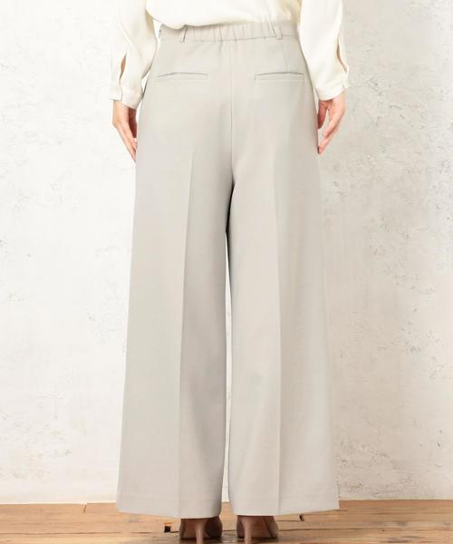 green label relaxing（グリーンレーベルリラクシング）の「[洗濯可能/ダブルクロス] CR ワイドパンツ ◆（その他パンツ・レディース・ネイビー/ライトグレー/ベージュ・36/38/40）」の14枚目の写真