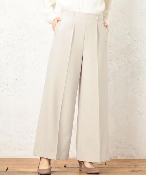 green label relaxing（グリーンレーベルリラクシング）の「[洗濯可能/ダブルクロス] CR ワイドパンツ ◆（その他パンツ・レディース・ネイビー/ライトグレー/ベージュ・36/38/40）」の19枚目の写真