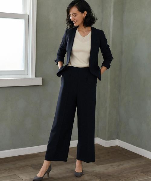 green label relaxing（グリーンレーベルリラクシング）の「[洗濯可能/ダブルクロス] CR ワイドパンツ ◆（その他パンツ・レディース・ネイビー/ライトグレー/ベージュ・36/38/40）」の21枚目の写真