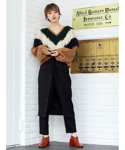 MURUA(ムルーア)の「カバースカート付テーパードパンツ(その他パンツ・レディース・ブラック/キャメル/その他2・1/2)」の13枚目の写真