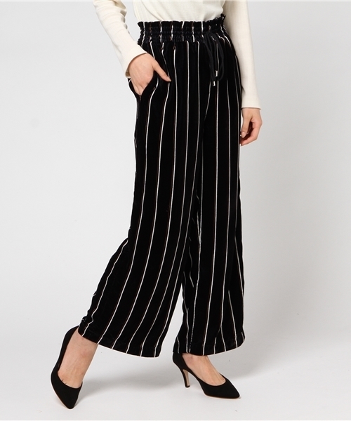 PAGEBOY(ページボーイ)の「ベロアワイドパンツ(その他パンツ・レディース・ブラック/ネイビー/ピンク・FREE)」の3枚目の写真