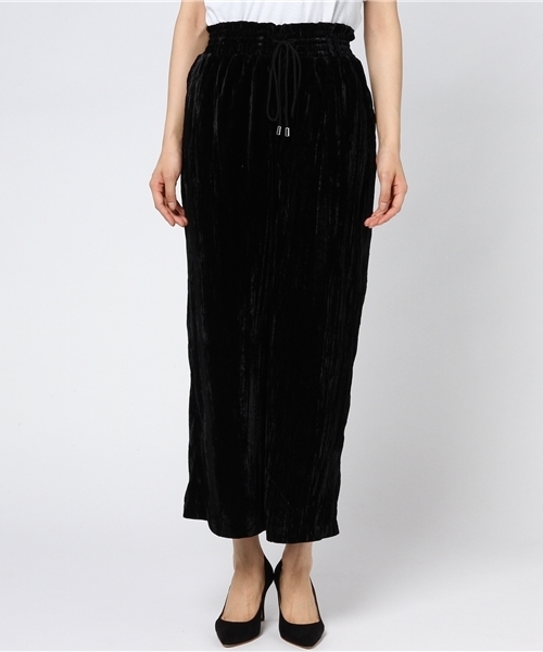 PAGEBOY(ページボーイ)の「ベロアワイドパンツ(その他パンツ・レディース・ブラック/ネイビー/ピンク・FREE)」の4枚目の写真