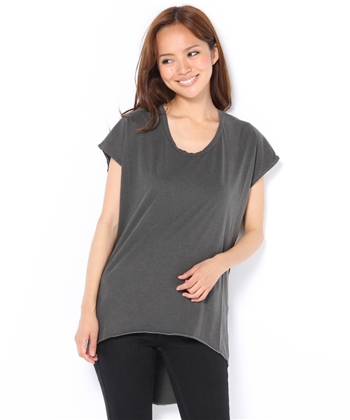 goa（ゴア）の「ネイティブフェザーストール付ドルマンT/SH　SET（Tシャツ/カットソー・レディース・ブラック/ベージュ/オレンジ・FREE）」の7枚目の写真