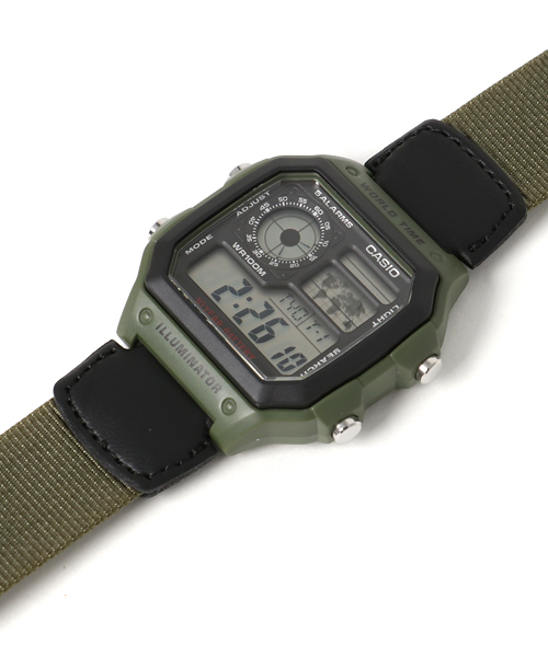 CASIO(カシオ)の「AE-1200WHB-3BV(アナログ腕時計・レディース・カーキ・FREE)」の1枚目の写真