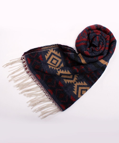 ８(eight)（エイト）の「ネイティブ ロングマフラー ストール（ストール/ショール・メンズ・ブラック/ベージュ/ネイビー/ダークネイビー・FREE）」の4枚目の写真