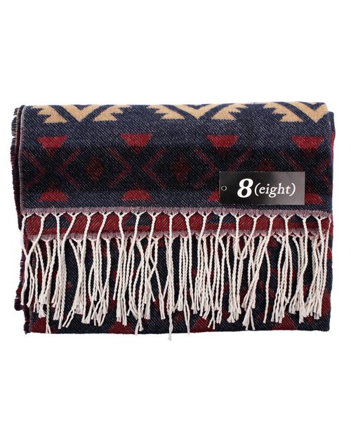 ８(eight)（エイト）の「ネイティブ ロングマフラー ストール（ストール/ショール・メンズ・ブラック/ベージュ/ネイビー/ダークネイビー・FREE）」の18枚目の写真