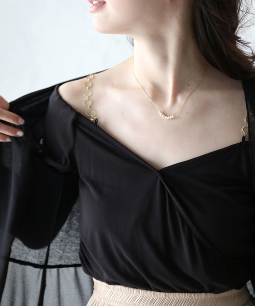 cawaii（カワイイ）の「サークルストラップのオフショルダートップス（Tシャツ/カットソー・レディース・ブラック・FREE）」の16枚目の写真