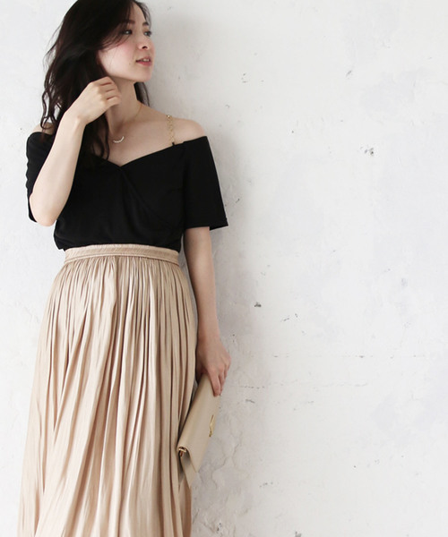 cawaii（カワイイ）の「サークルストラップのオフショルダートップス（Tシャツ/カットソー・レディース・ブラック・FREE）」の18枚目の写真