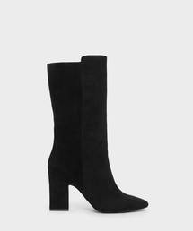 テパードヒールカフブーツ / TAPERED HEEL CALF BOOTS