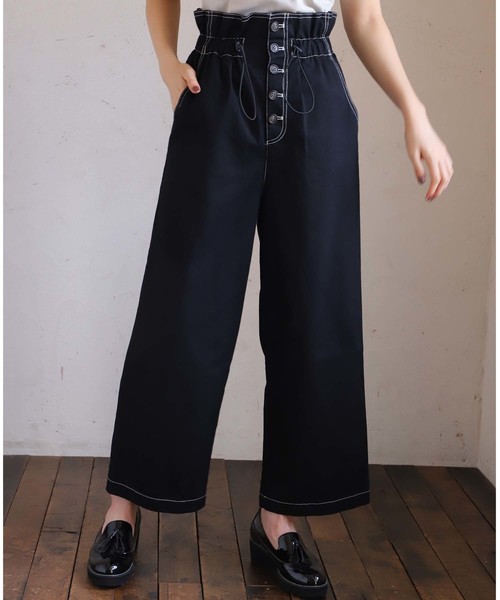 one after another NICE CLAUP（ワンアフターアナザーナイスクラップ）の「ドロストパンツ（その他パンツ・レディース・アイボリー/ブラック/グレー系その他/ブラウン・FREE）」の3枚目の写真