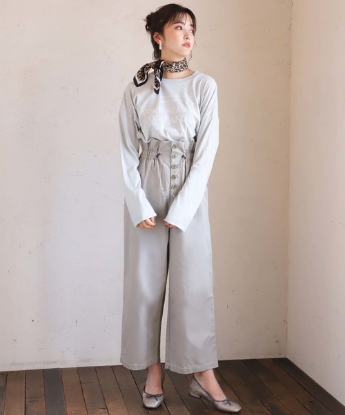 one after another NICE CLAUP（ワンアフターアナザーナイスクラップ）の「ドロストパンツ（その他パンツ・レディース・アイボリー/ブラック/グレー系その他/ブラウン・FREE）」の8枚目の写真