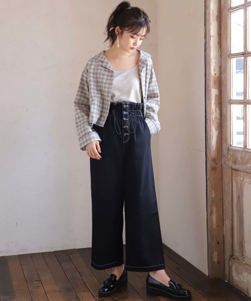 one after another NICE CLAUP（ワンアフターアナザーナイスクラップ）の「ドロストパンツ（その他パンツ・レディース・アイボリー/ブラック/グレー系その他/ブラウン・FREE）」の12枚目の写真