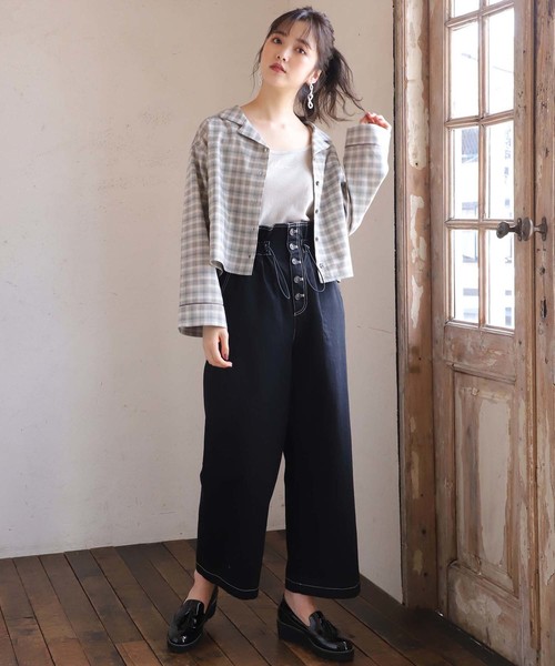 one after another NICE CLAUP（ワンアフターアナザーナイスクラップ）の「ドロストパンツ（その他パンツ・レディース・アイボリー/ブラック/グレー系その他/ブラウン・FREE）」の13枚目の写真